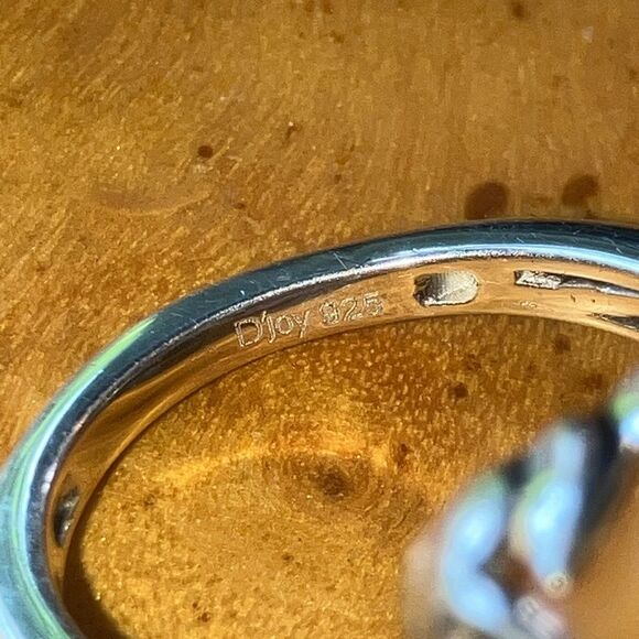 Natural Caramel Opal Red Garnet Sterling Silver Ring Size 6 - Picture 6 of 9